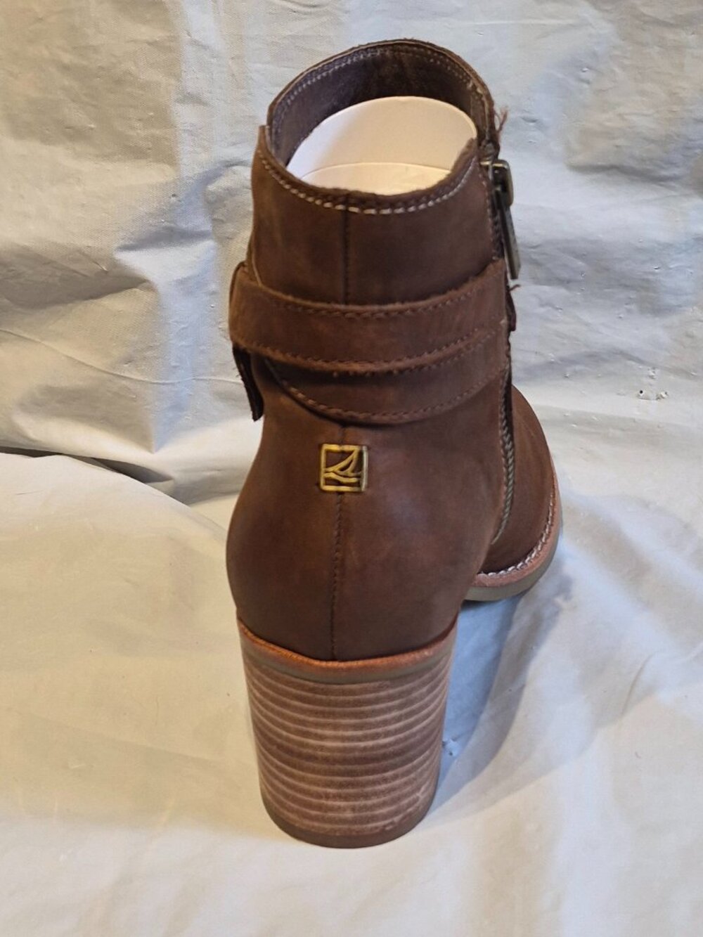 New In Box sz 7M Sperry Top-Sider Dark Brown Chelton Leather Booties - Picture 7 of 11